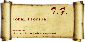 Tokai Florina névjegykártya